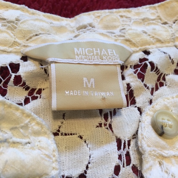 Michael Kors Ivory Lace Top - Picture 2 of 3